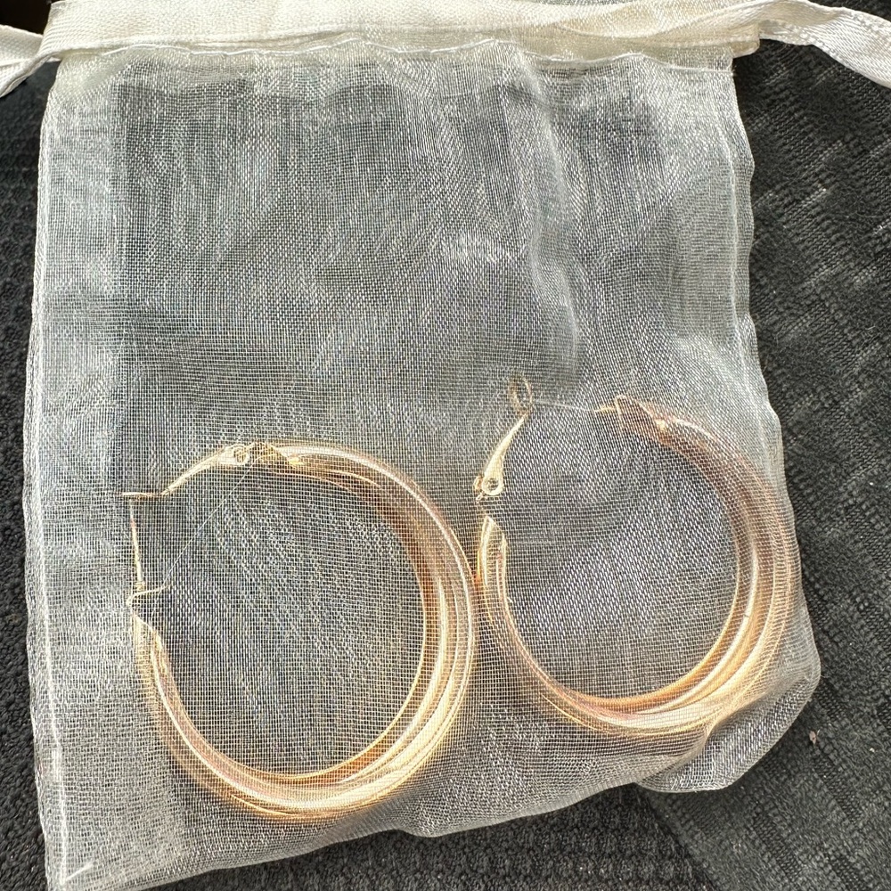 Gold hoop earrings